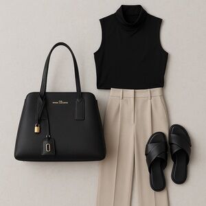 THE EDITOR LEATHER TOTE BAG
MARC JACOBS